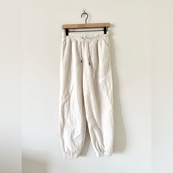 Nike Nylon Jogger Pant in Beige with White Logo- Size S - Picture 2 of 8